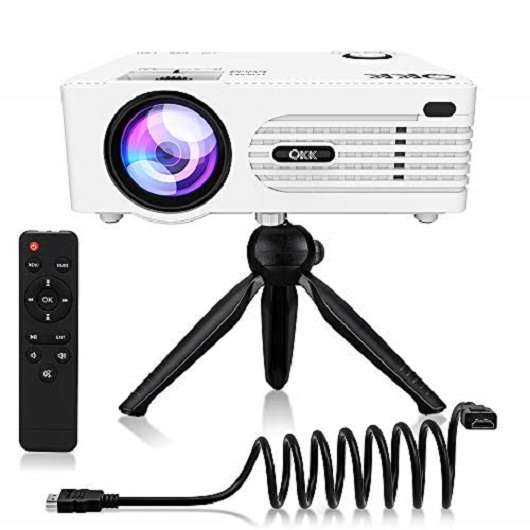 QKK Potable Mini Projector (2021 Upgrade 4200Lux)