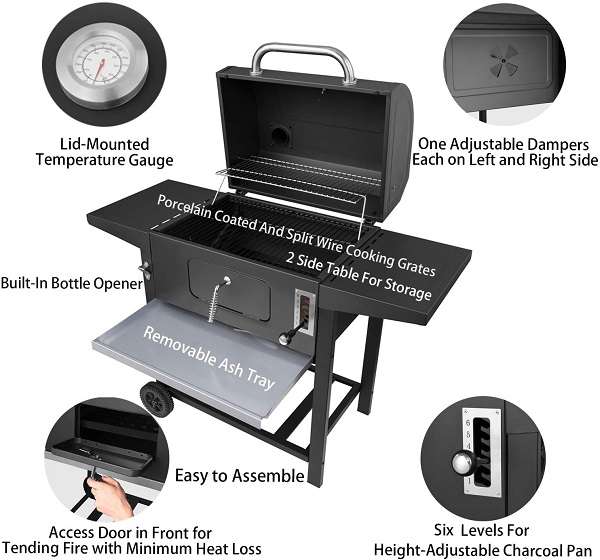 Key Features Of The Royal Gourmet CD1824A Grill Key Features Of The Royal Gourmet CD1824A Grill