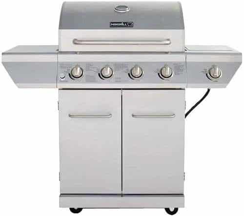 Nexgrill 4-Burner Propane Gas Grill in Stainless Steel with Side Burner