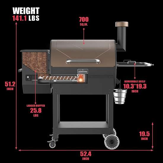 What is the key features of ASMOKE AS660N Pellet Grill? What is the key features of ASMOKE AS660N Pellet Grill?
