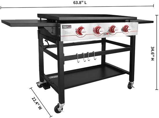 Key Features Of Royal Gourmet GB4000 36-inch 4-Burner Flat Top Griddle Key Features Of Royal Gourmet GB4000 36-inch 4-Burner Flat Top Griddle