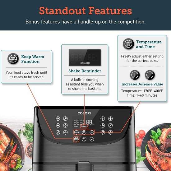 What Are The Key Features Of COSORI CP158-AF Max XL Air Fryer What Are The Key Features Of COSORI CP158-AF Max XL Air Fryer
