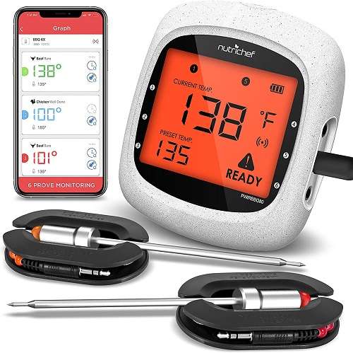 NutriChef PWIRBBQ80 BBQ Grill Thermometer